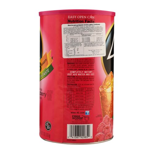 Bebida 4C en polvo iced tea mix raspberry - 1870 g