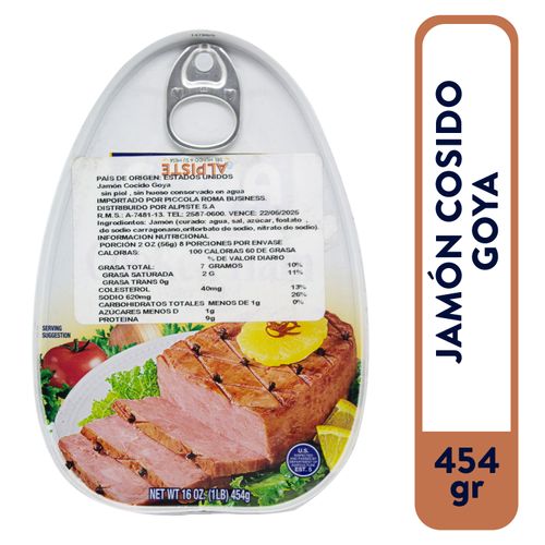 Jamón Goya Cocido Lata - 454 g