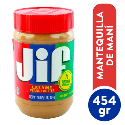 Mantequilla De Mani Jif En Frasco - 454gr