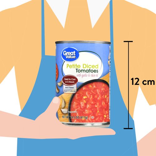 Tomates Great Value Trozos Con Ajo - 411 g