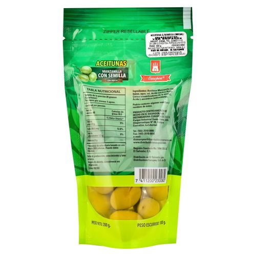 Aceitunas Europea Manzana Con Semilla - 100gr