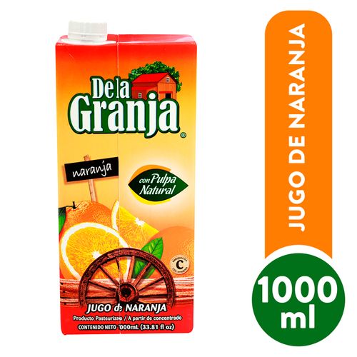 Jugo De La Granja Sabor A Naranja Con Pulpa Natural- 1000ml