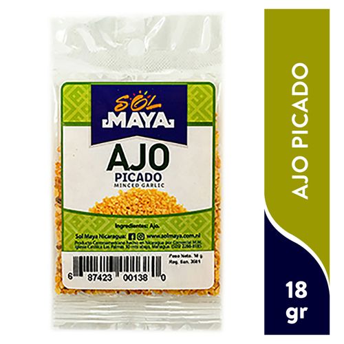 Ajo Sol Maya Picado Bolsa - 18Gr