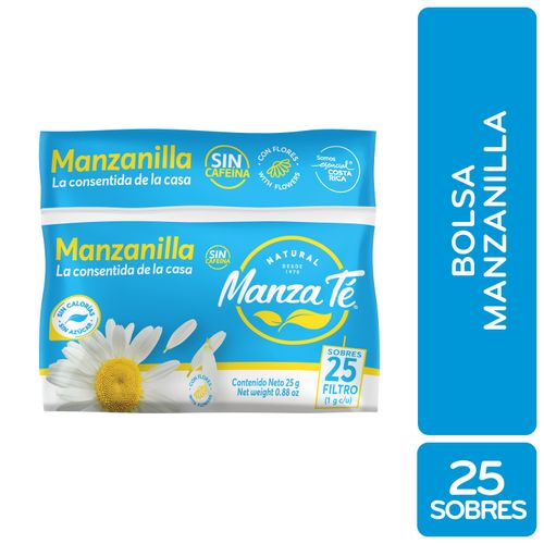 Té Manzanilla Manzaté bolsa 25 Uds -25 g