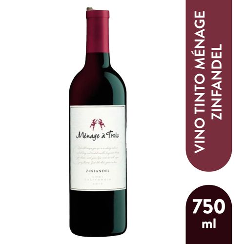 Vino Tinto Menag A Trois Zinfandel 750Ml