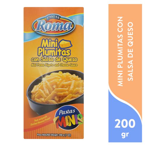 Pasta Roma Mini Plumitas Queso 200gr