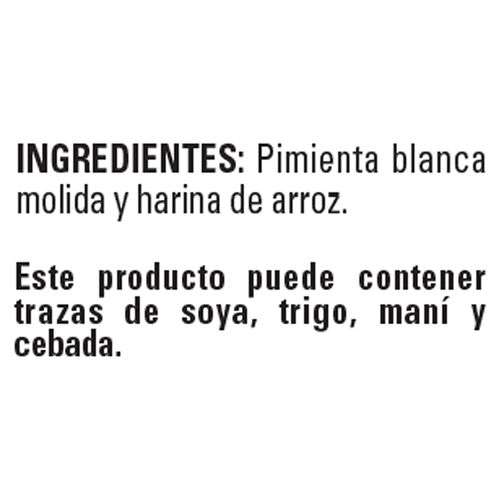 Especie Sabemas Pimienta Blanca Molida - 15 g