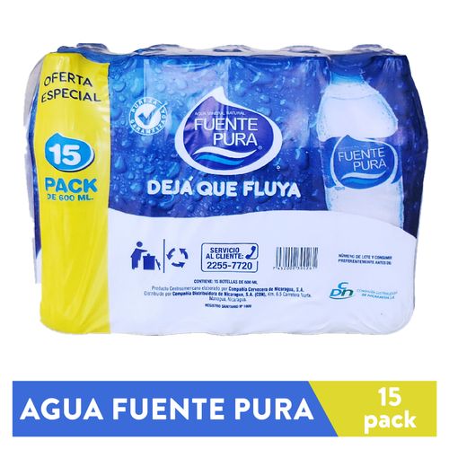 15 Pack Bebida Fuente Pura - 600Ml
