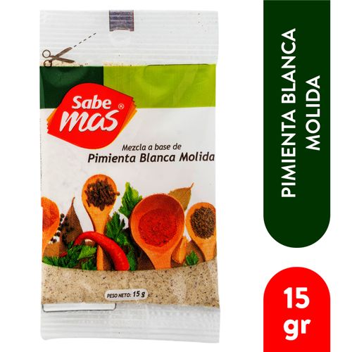 Especie Sabemas Pimienta Blanca Molida - 15 g