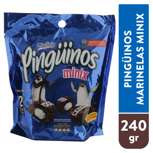 6 Pack De Pastel Marinela Pinguino Minix - 240gr