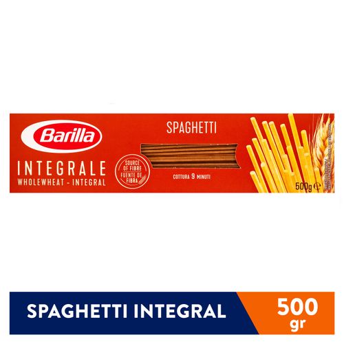 Pasta Barilla Spaghetti Integral No 5 Caja - 500 g