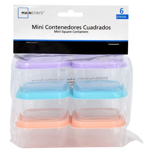 Set Contenedores Cuadrado Mainstays -6 Piezas