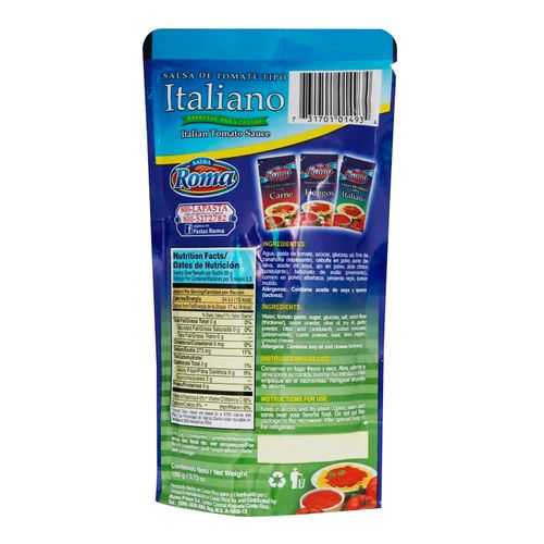 Salsa de tomate Roma tipo italiana - 106 g