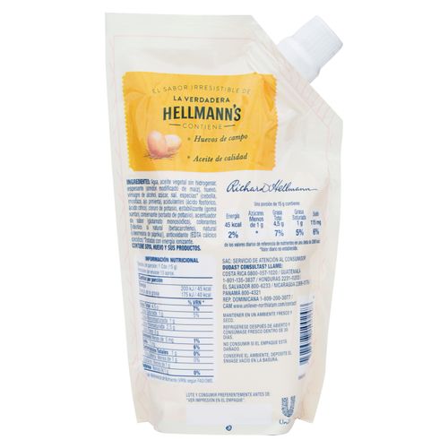 Mayonesa Hellmanns Pura Doy Pack - 190gr-