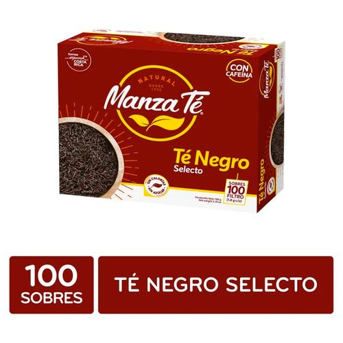 Te Negro Manzate Caja 100 Unidades - 180gr
