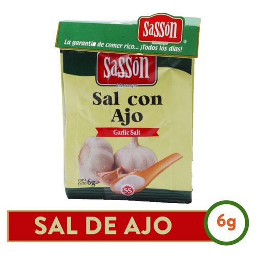 6 Pack Especia Sasson Sal De Ajo Sobre - 36gr