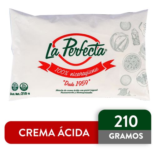 Crema Acida La Perfecta 210 Gr Bol