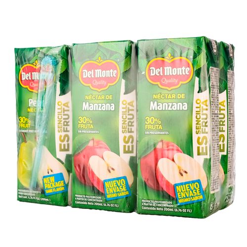 6 Pack Nectar Del Monte Surtido- 200ml