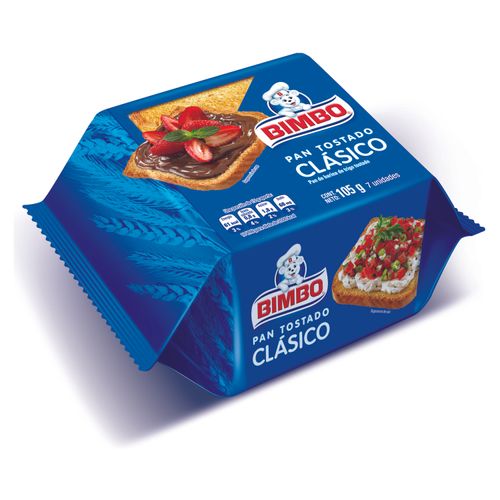 Pan Bimbo Tostado Blanco Clásico -  105gr