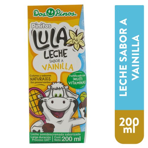 Leche saborizada Dos Pinos Lula Sabor Vainilla - 200 ml