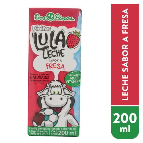 Leche saborizada Dos Pinos Lula Sabor Fresa - 200 ml
