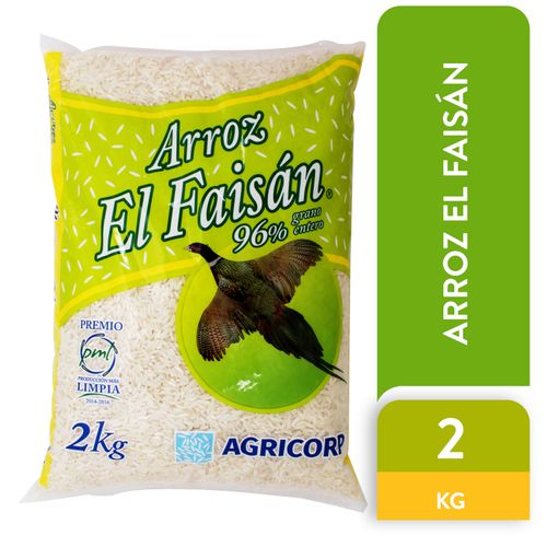 Arroz El Faisan 96% Grano Entero - 2000 g