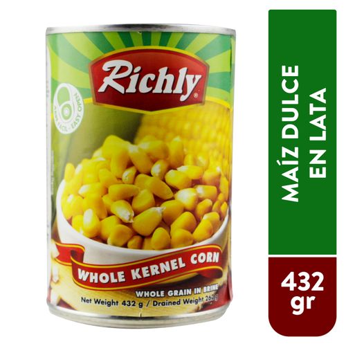 Maiz Richly Dulce Entero Lata - 262gr