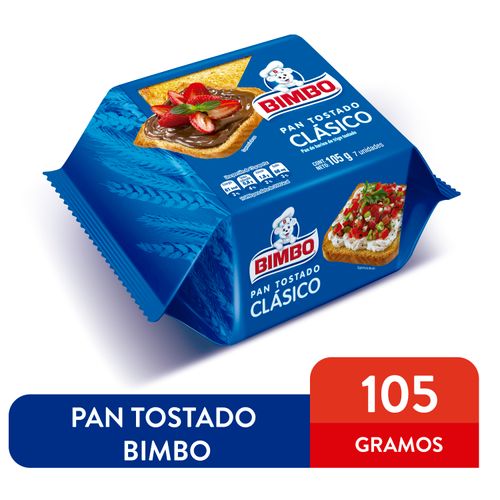 Pan Bimbo Tostado Blanco Clásico -  105gr