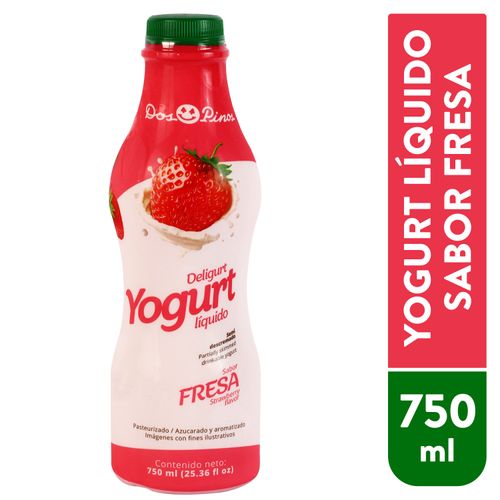 Yogurt Dos Pinos sabor fresa - 750 ml