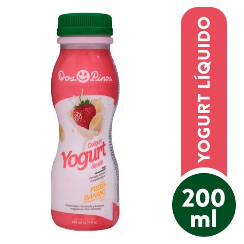 Yogurt Dos Pinos sabor fresa banano - 200 g