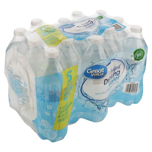 Agua purificada Great Value, 15 pack - 500 ml