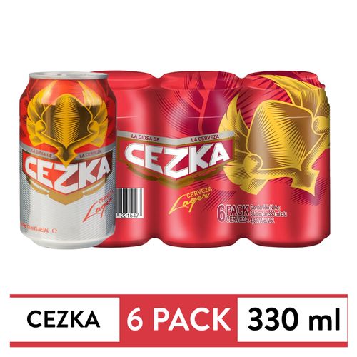 6 Pack Cerveza Cezka Lager 4.0 Alcohol - 330ml