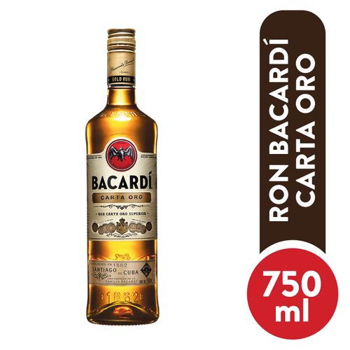 Ron Bacardí carta de oro hecho en cuba - 750 ml