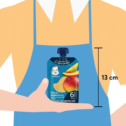 Colado Gerber Pouch Sabor Mango - 100 g