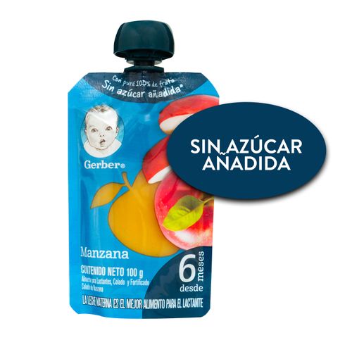 Colado Gerber De Manzana Alimento Infantil Pouch - 100 g