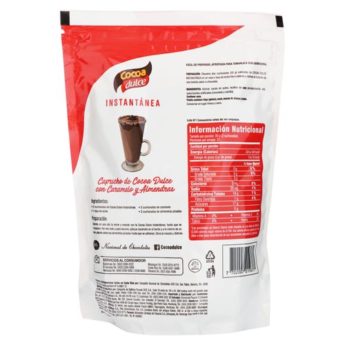 Mezcla Para Bebida Cocoa Dulce Instantanea Doypack - 400gr