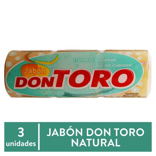 Jabón Don Toro Natural 3 Pack - 1020 g