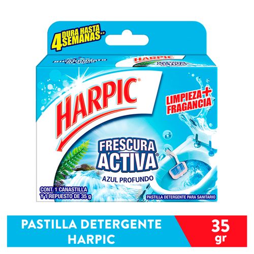 Canastilla Para Sanitario Harpic Limpieza azul - 35 g