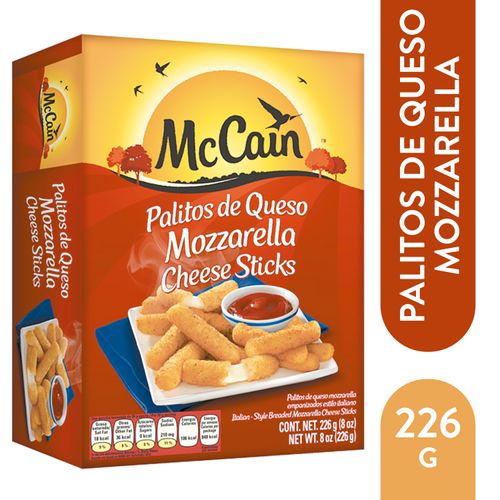 Palitos de Queso Mozzarella congelados McCain 226g
