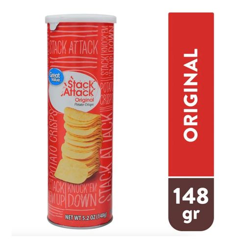 Tubo de papas Grat Value sabor original - 148 g