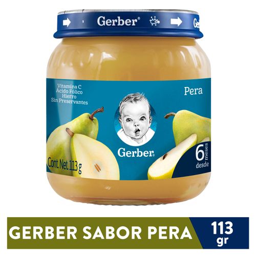 Colado para bebé Gerber sabor pera - 113 g