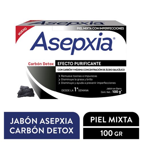 Jabón Asepxia Barra Carbon 100Gr