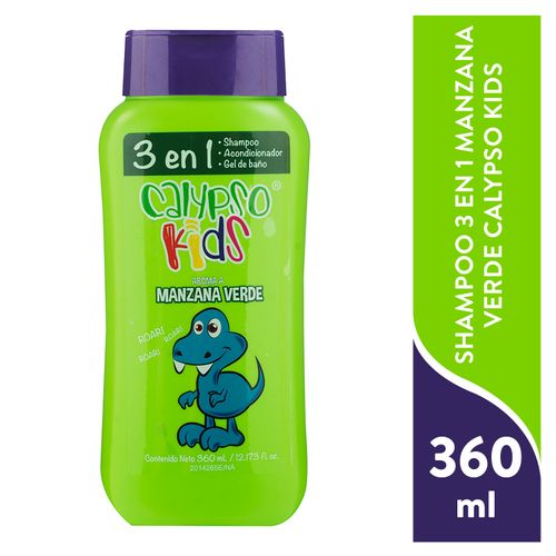 Shampoo Calypso Kids Sabor A Manzana Verde- 360ml