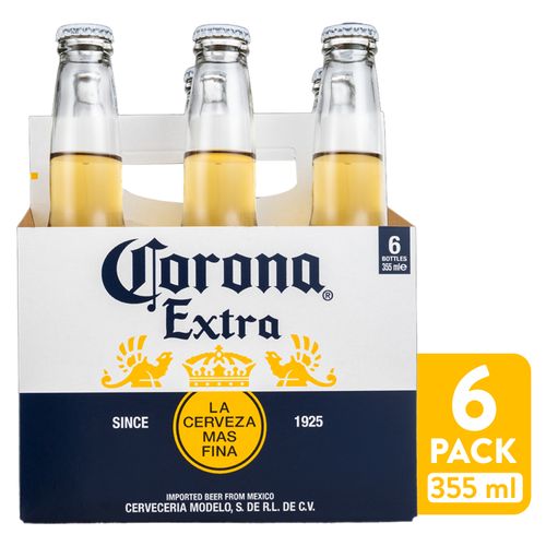Cerveza Corona Botella 6Pk 355Ml