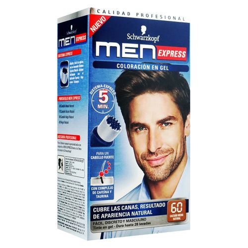 Tinte Men Express Número 60 Castaño Medio Natural 80ml