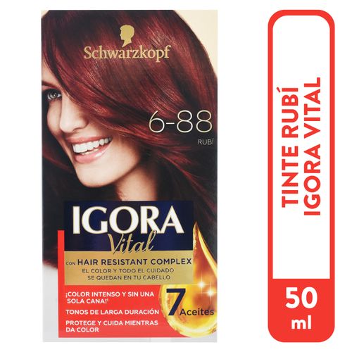 Tinte Schwarzkopf igora vital color rubí - 125 ml