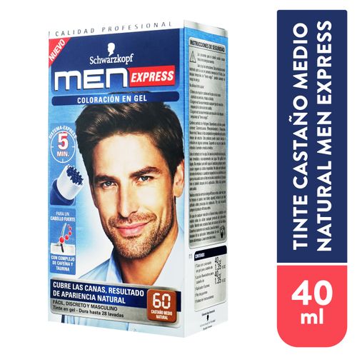 Tinte Men Express Número 60 Castaño Medio Natural 80ml