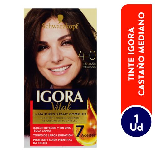 Tinte para cabello Schwarzkopf igora vital color castaño mediano - 50 ml