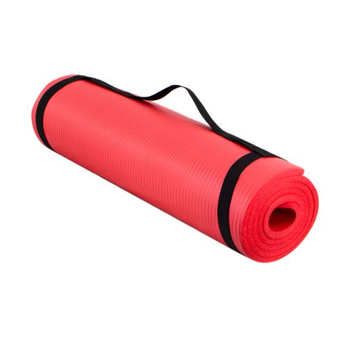 Alfombra para Yoga Stingray Fitness, color rojo -180x60cm