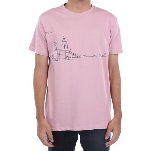 T-Shirt Ocean Pacific Para Caballero Color Rosa, Cuello Redondo - Talla S-XL